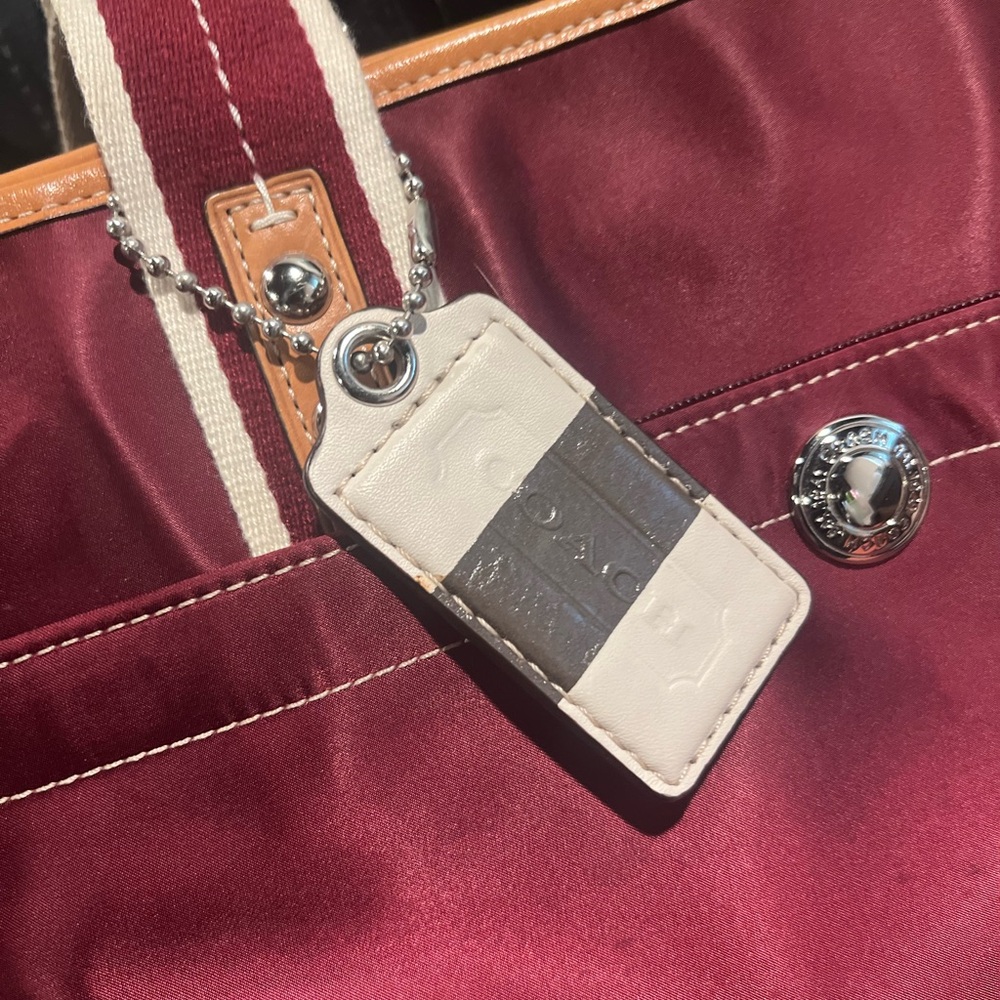 Coach Burgundy Tote Bag